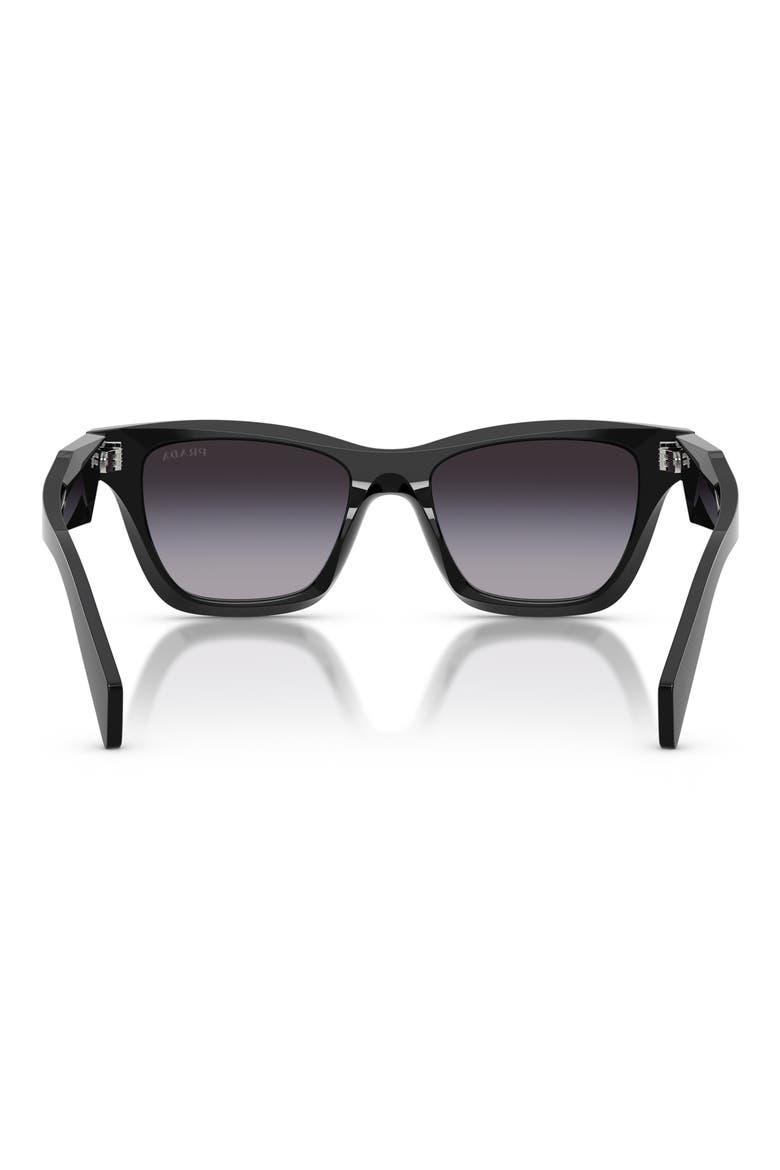 52mm Butterfly Sunglasses, Alternate, color, BLACK / GREY GRADIENT