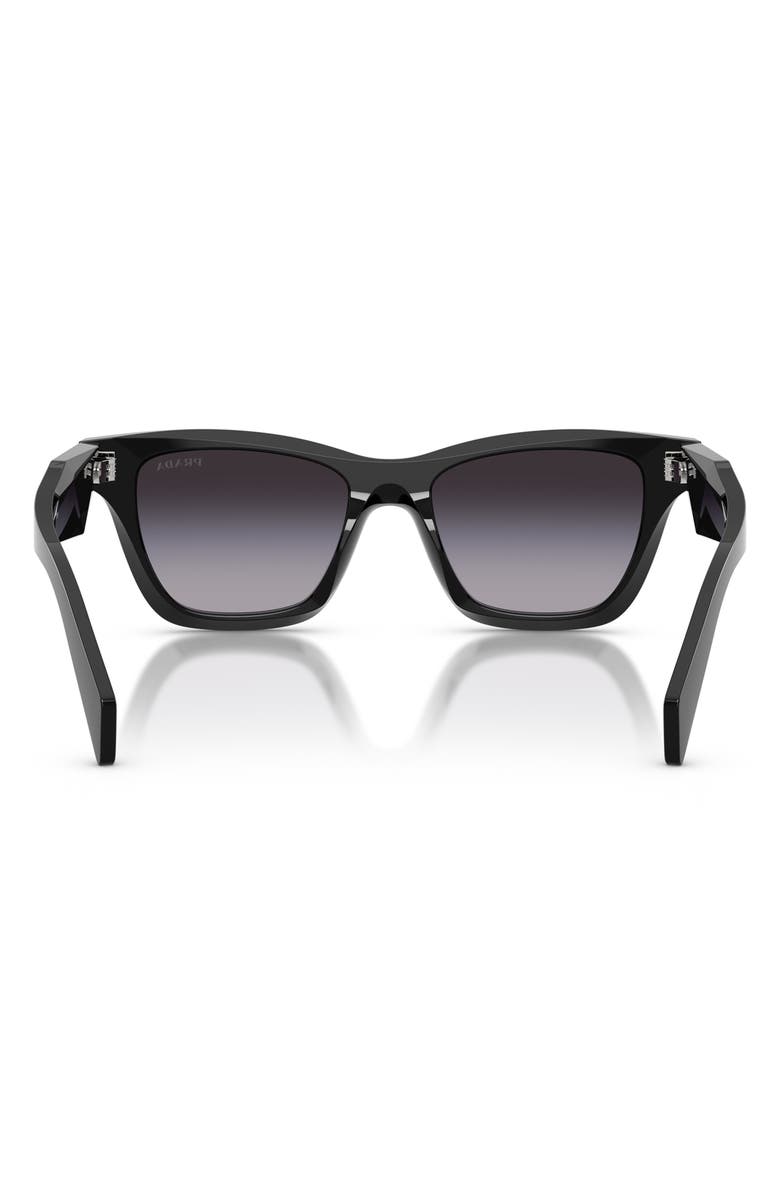 Prada 52mm Butterfly Sunglasses, Alternate, color, Black / Grey Gradient