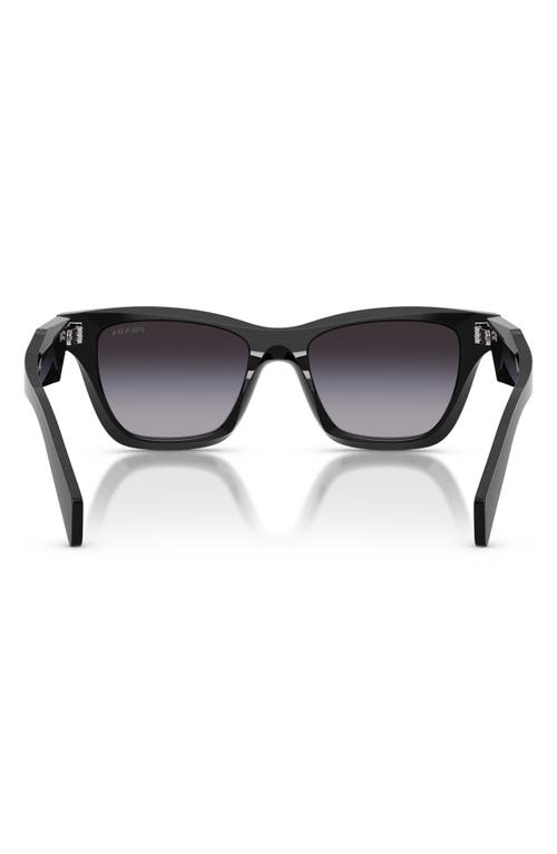 Prada 52mm Butterfly Sunglasses In Black