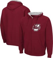 COLOSSEUM Men's Colosseum Maroon UMass Minutemen Arch & Logo 3.0 Full-Zip Hoodie