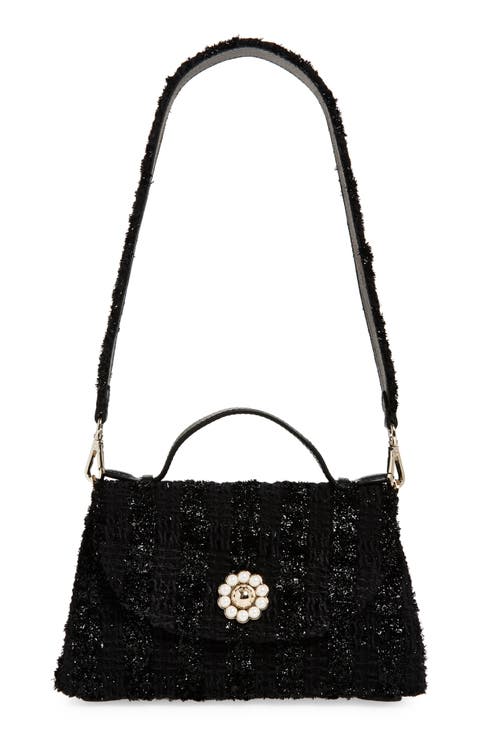 大人エレガント【Simone Rocha】バレンタインバッグ Valentine Mini embellished leather shoulder bag in pink