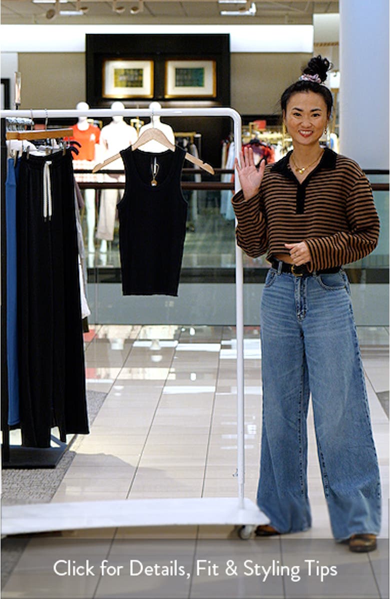 Stretch Cotton Rib Scoop Tank, sales video thumbnail