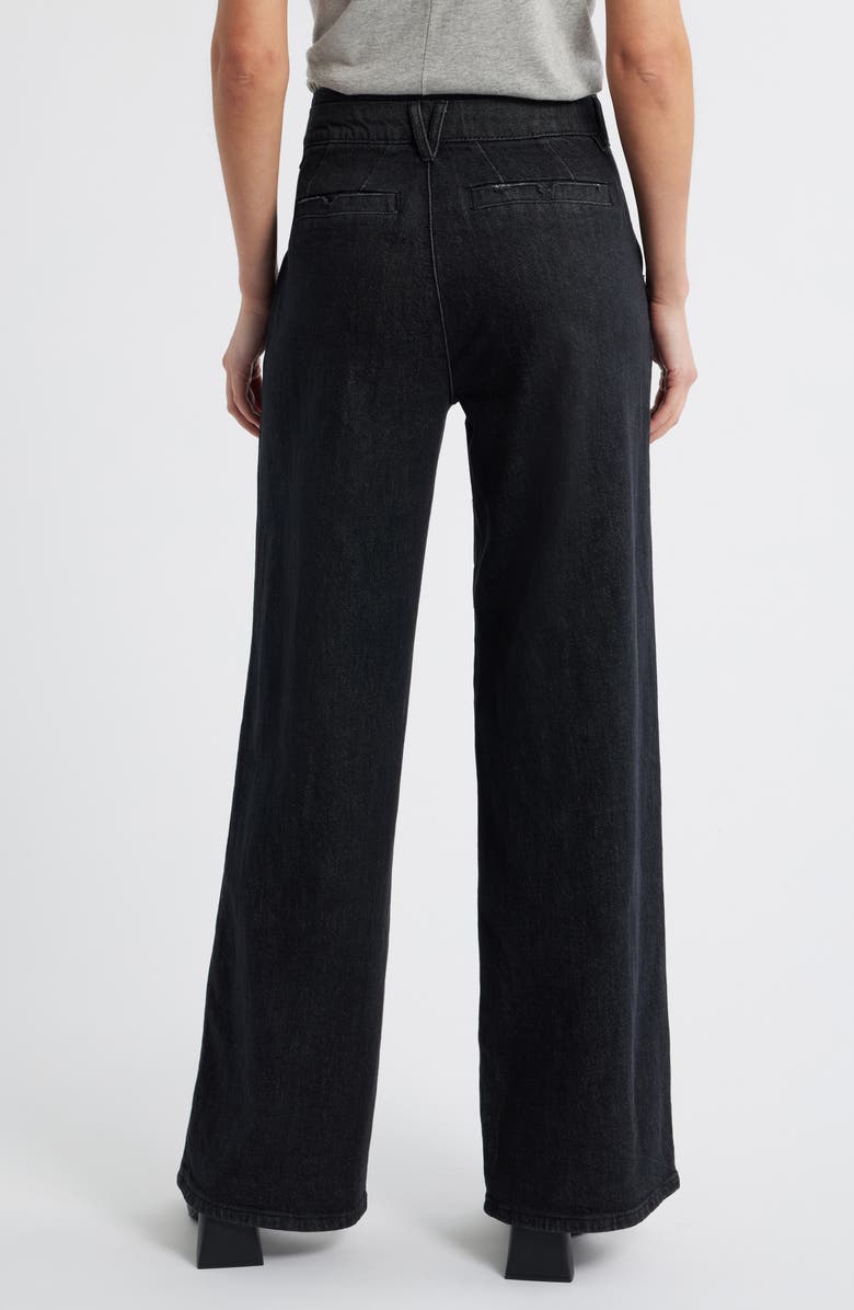 Wit & Wisdom Skyrise Double Waistband Wide Leg Jeans, Alternate, color, Washed Black Artisanal