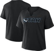 FANATICS Women's Fanatics  Black Utah Mammoth Combo Stadium Slub Boxy T-Shirt
