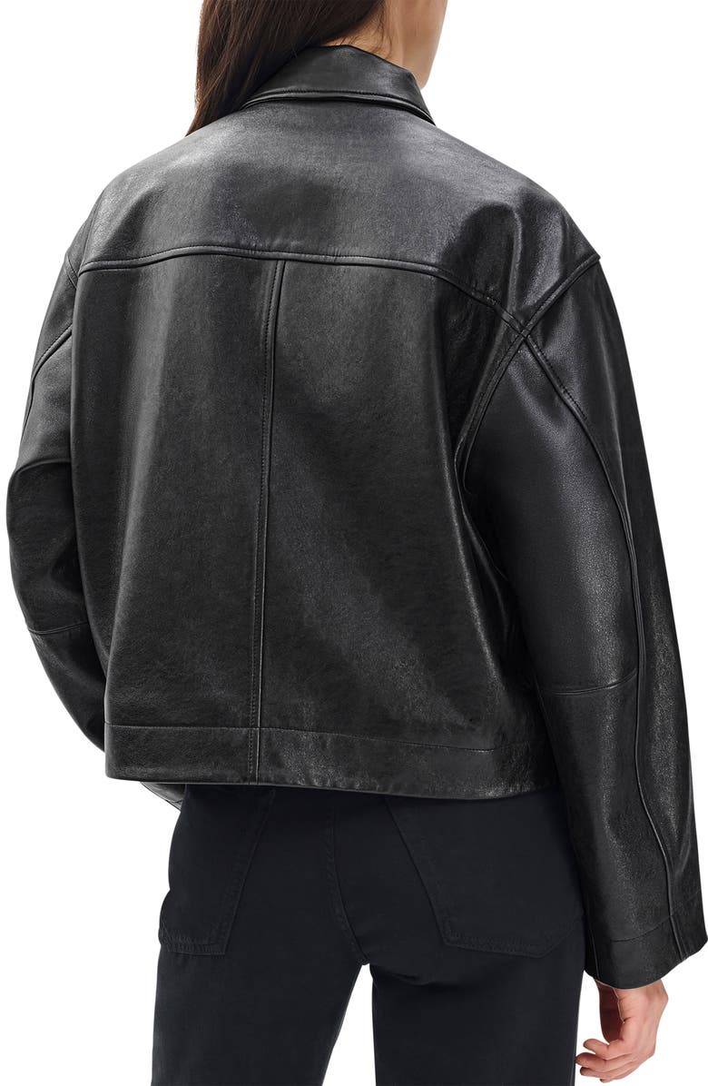 rag & bone Nonie Leather Jacket, Alternate, color, Black