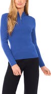 Halogen® Rib Quarter Zip Sweater