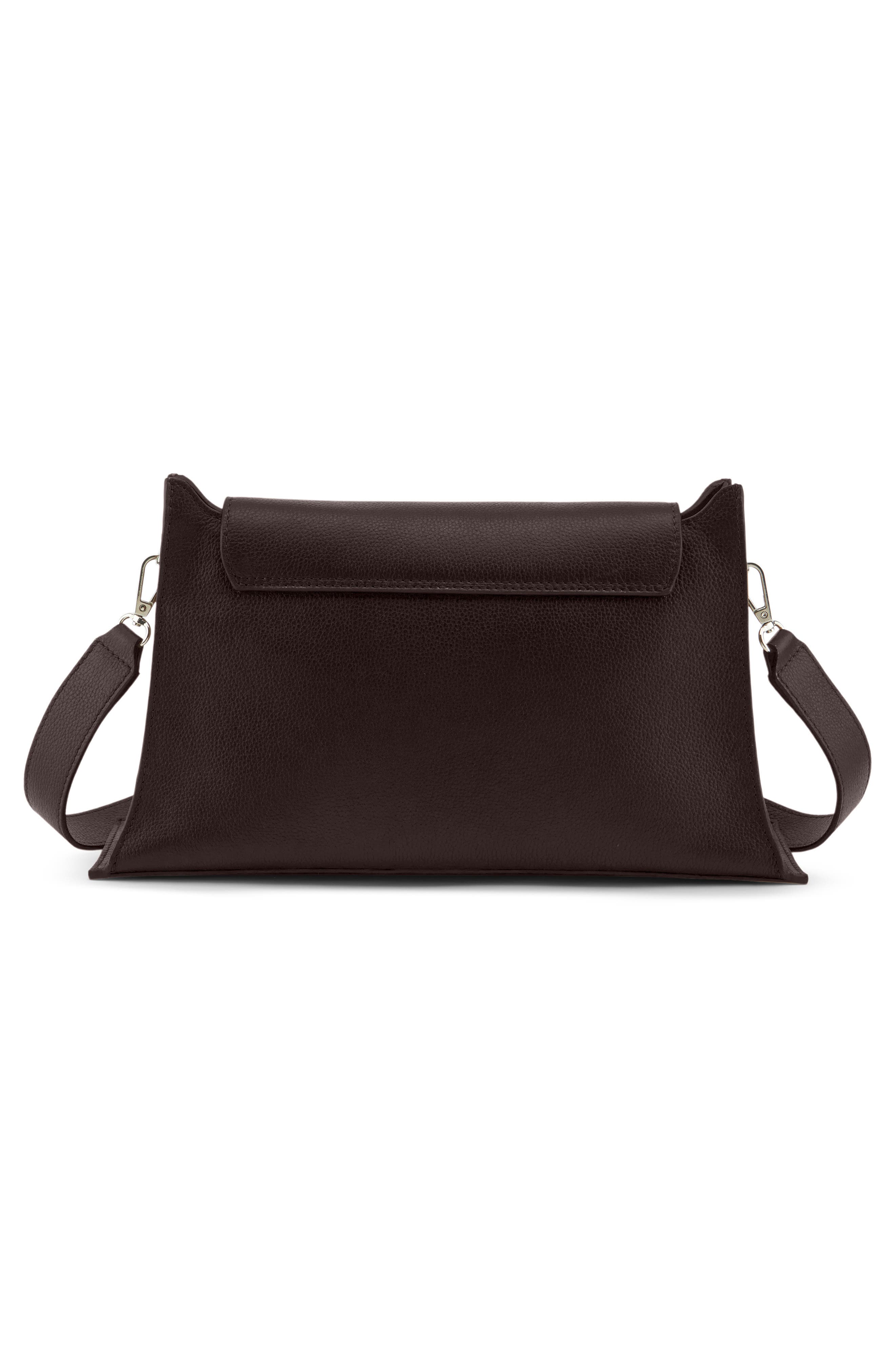 behno Winnie Pebble Leather Shoulder Bag, Alternate, color, Cacao