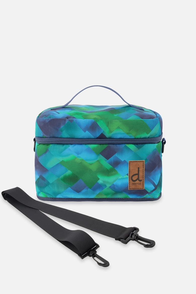 Diamond Playful Durable Spacious Lunch Box, Main, color, Blue Diamond Print