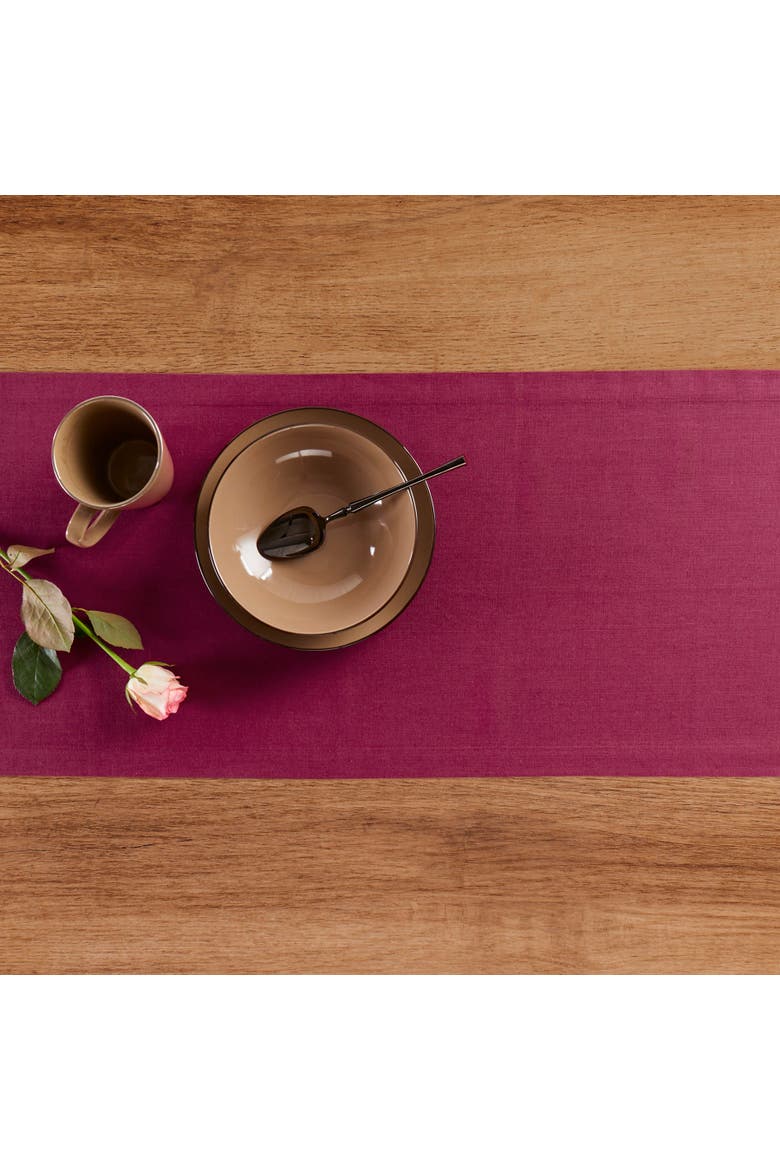 Linen Table Runner - Diana, Alternate, color, Beet
