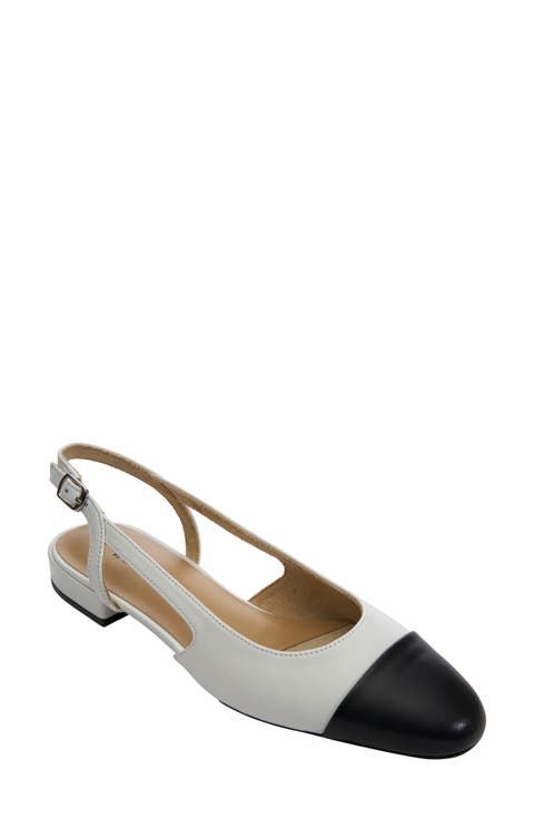 Tisha Cap Toe Slingback Flat (Women)