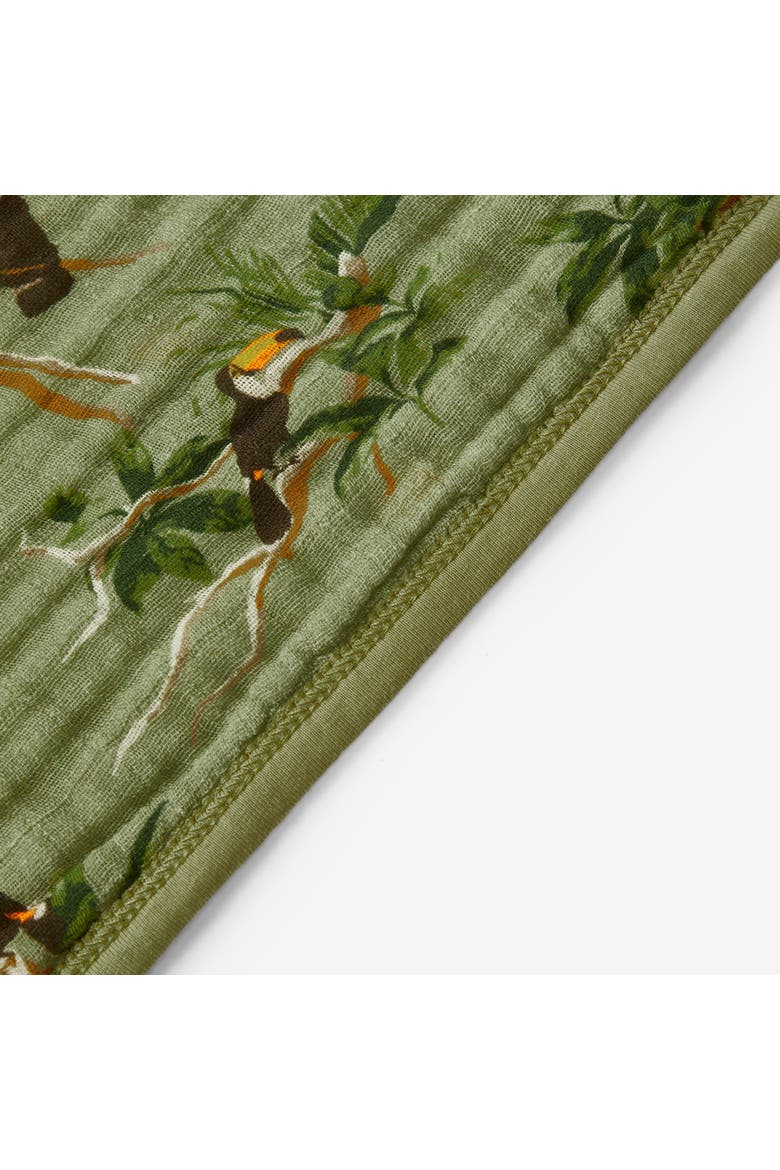 Organic Cotton Hooded Swaddle, Alternate, color, Toucan