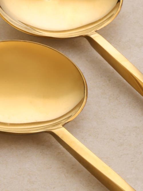 Gauri Kohli Oslo Salad Servers, Set Of 2 In Gold