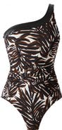 Magicsuit® Ventana Lita Leaf Print One-Shoulder One-Piece Swimsuit