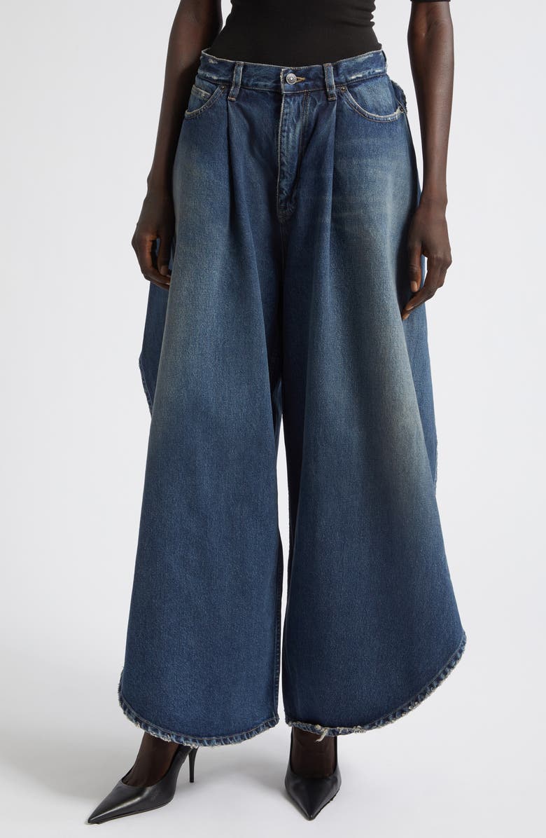 Balenciaga Tulip Pants, Main, color, 4060 Midnight Blue