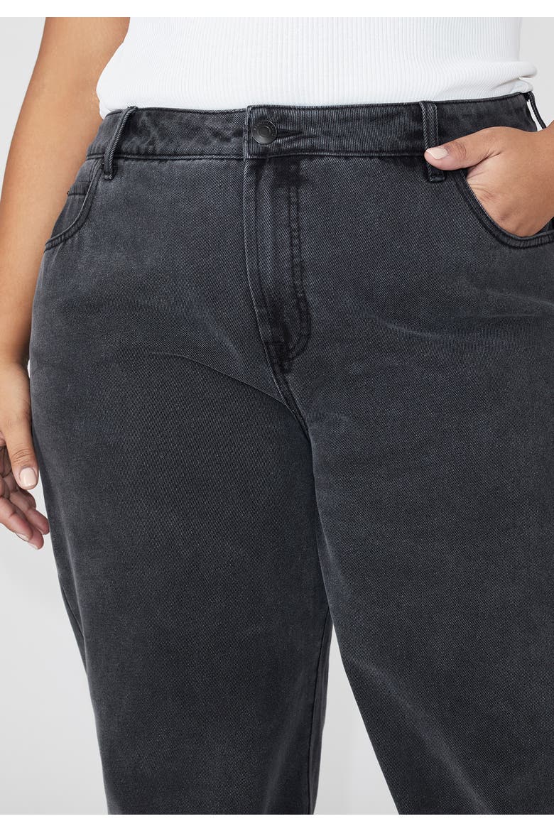 The Yvette Rigid Wide Leg Jean, Alternate, color, BLACK RINSE