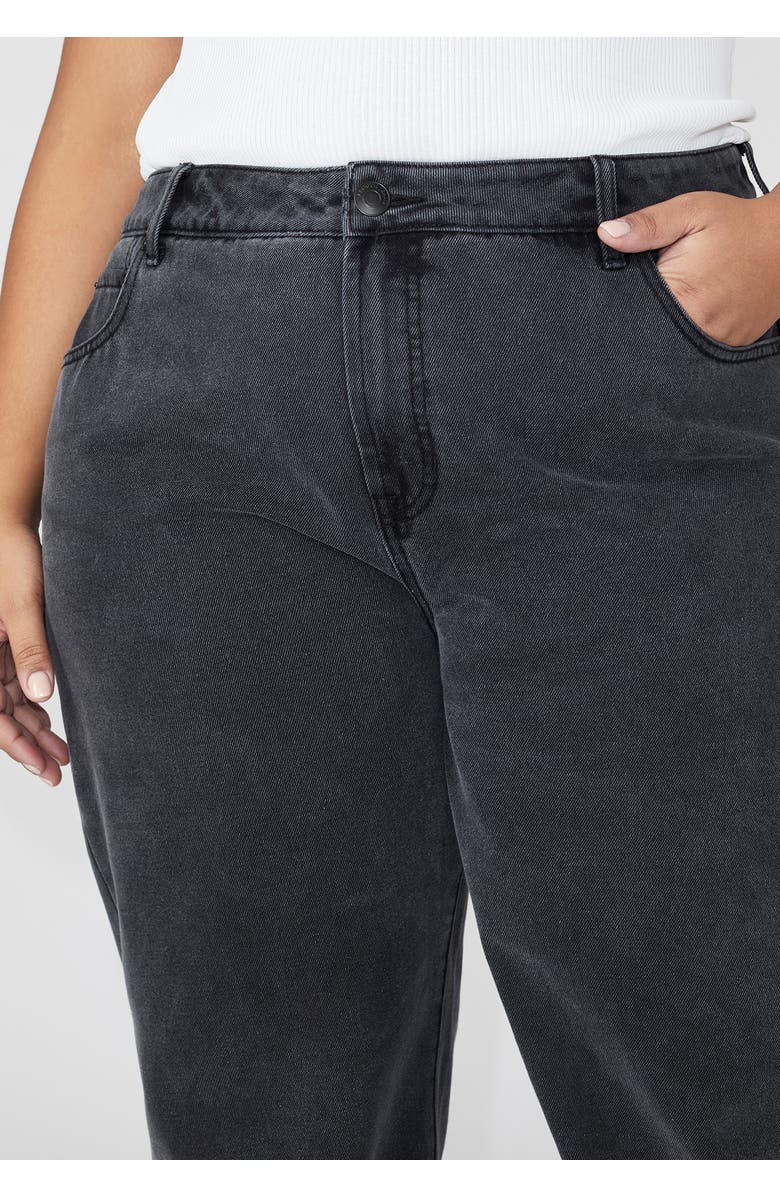 ELOQUII The Yvette Rigid Wide Leg Jean, Alternate, color, Black Rinse