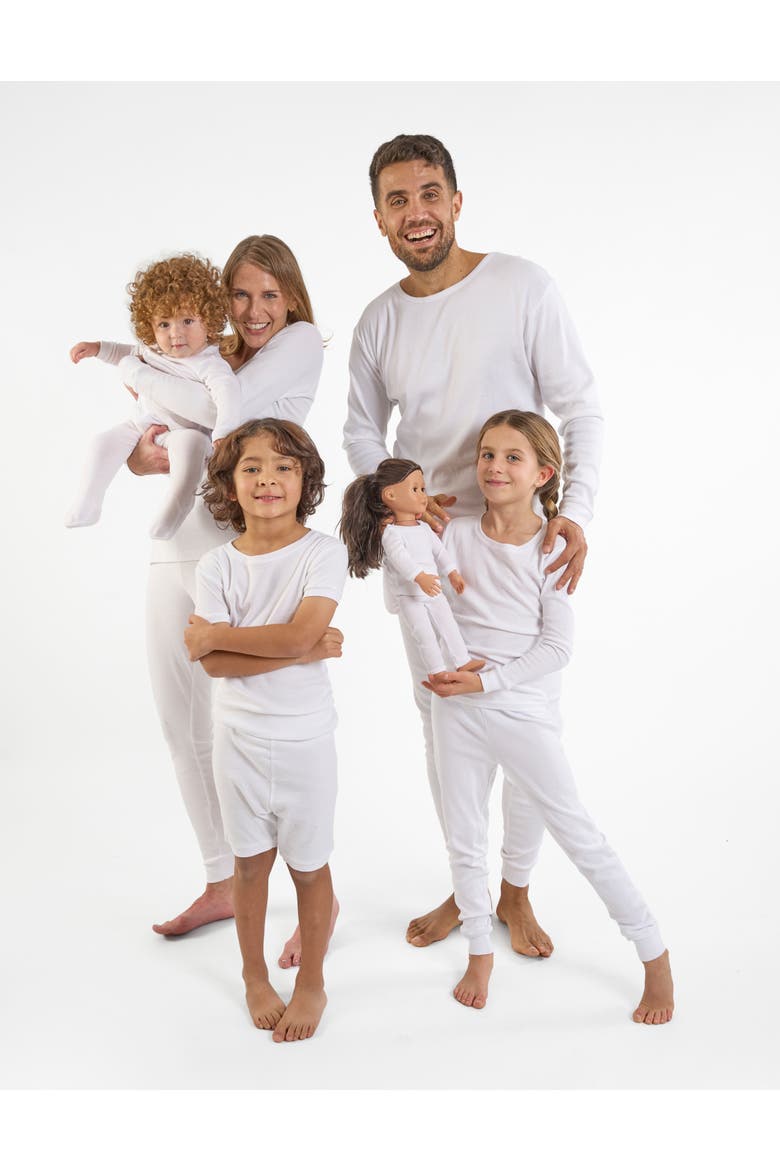 Girls 2-pc. Cotton Pajamas with Matching Doll Accessory -  Holiday Prints/Solids, Alternate, color, White