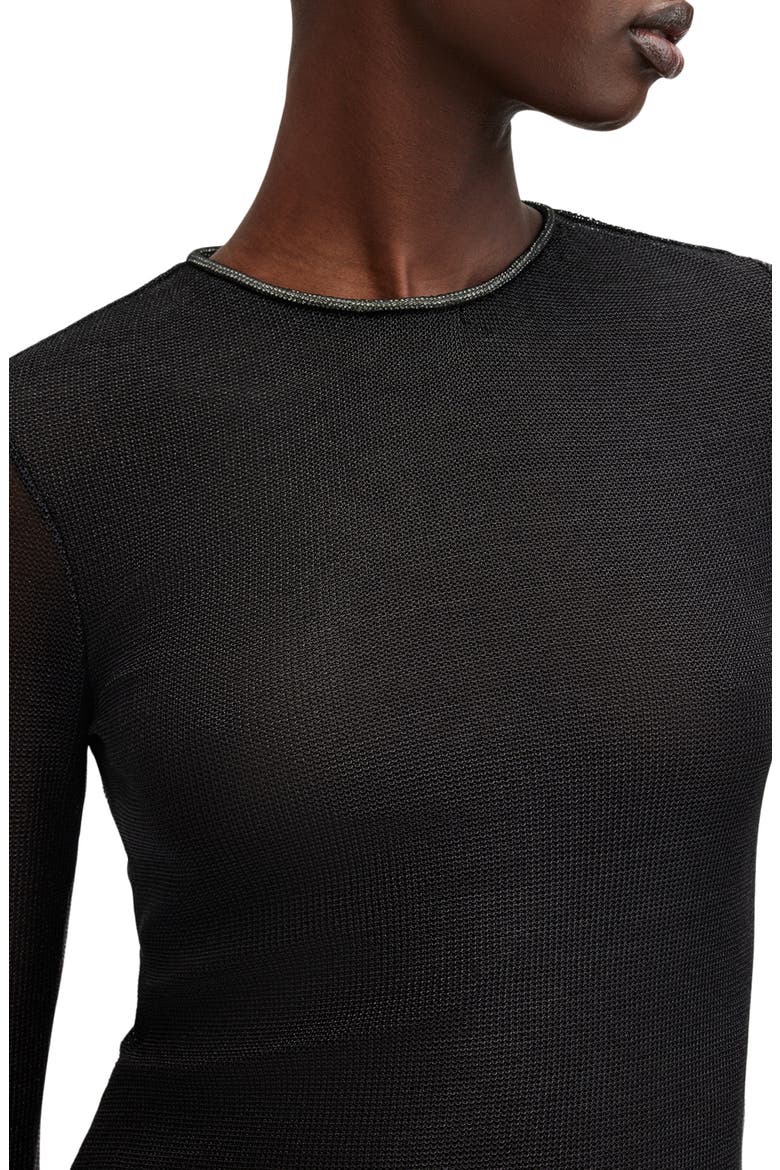 Nora Sparkle Cotton Blend Top, Alternate, color, BLACK SHIMMER
