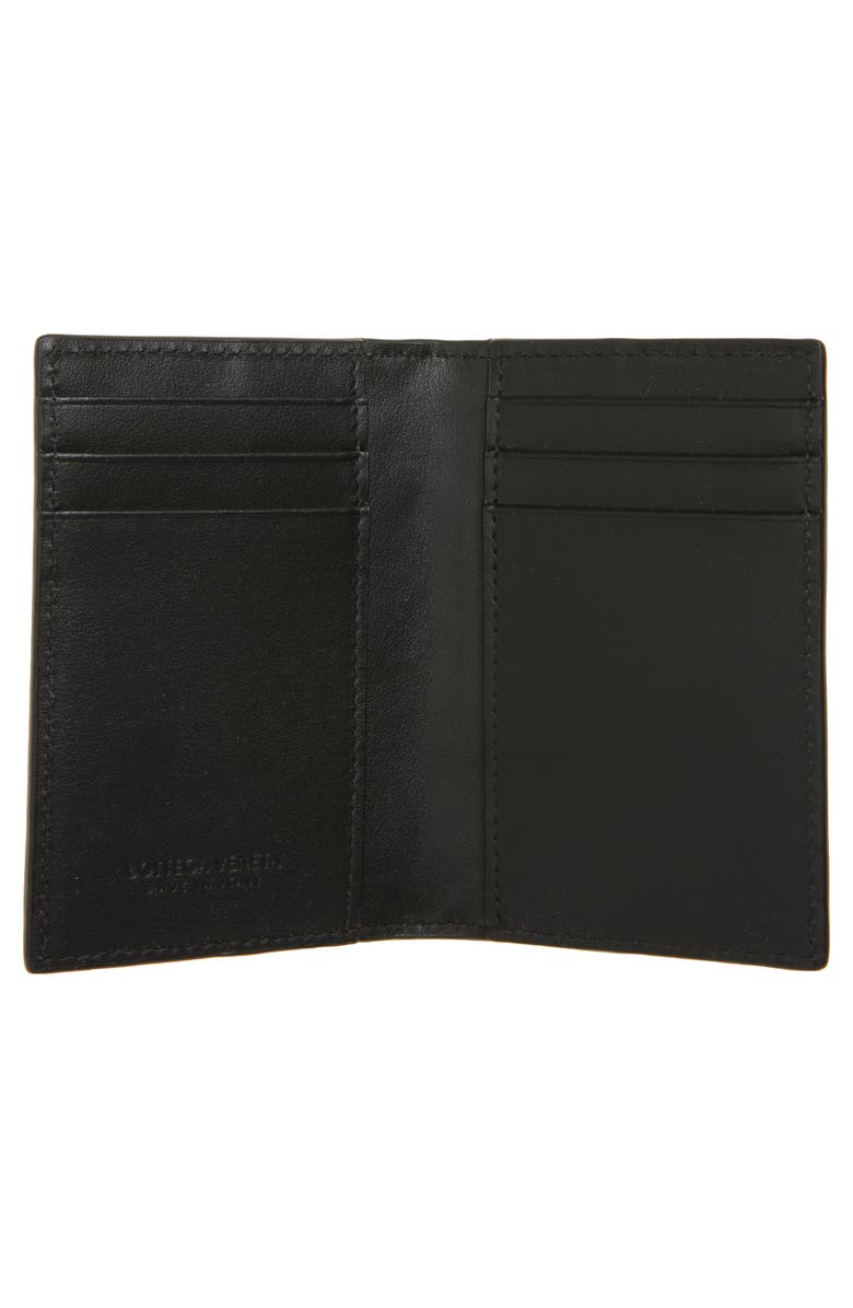 Bottega Veneta Intrecciato Leather Passport Case, Alternate, color, 8803 Black/ Silver
