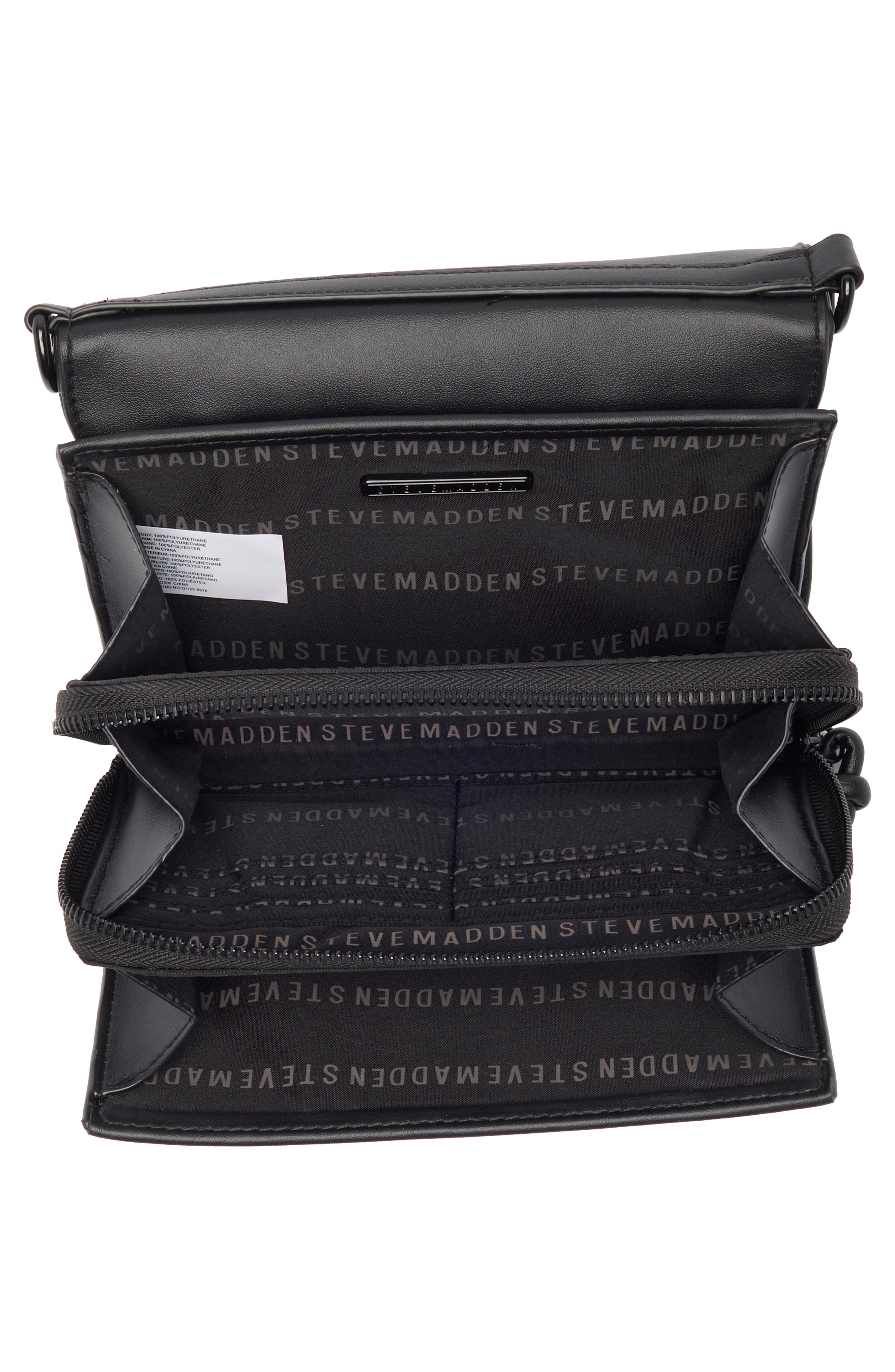 Steve Madden Siena Embossed Crossbody Bag, Alternate, color, Black