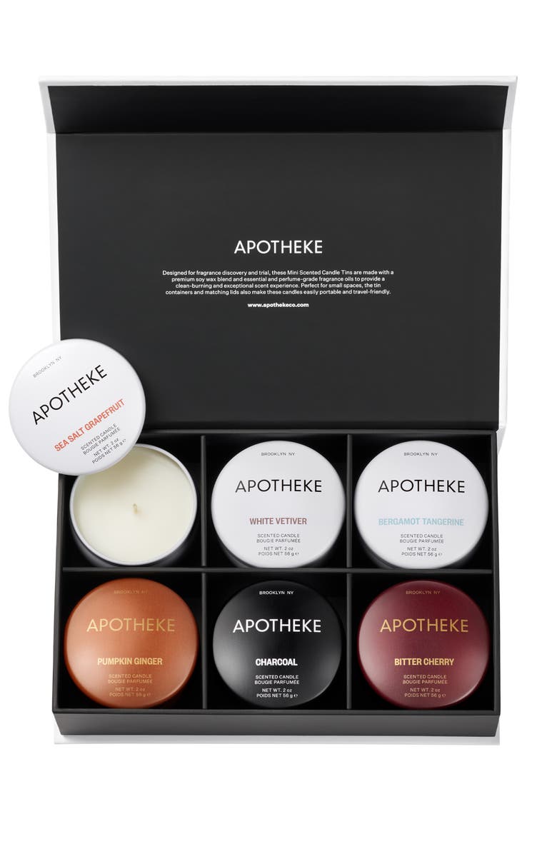 APOTHEKE Fragrance Discovery Mini Candle Set $68 Value, Main, color,