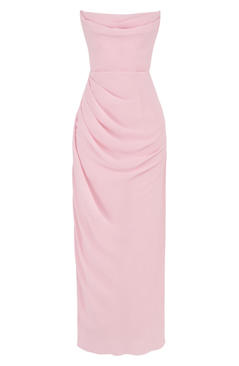 HOUSE OF CB Adrienne Gathered Strapless Gown, Alternate, color, 
