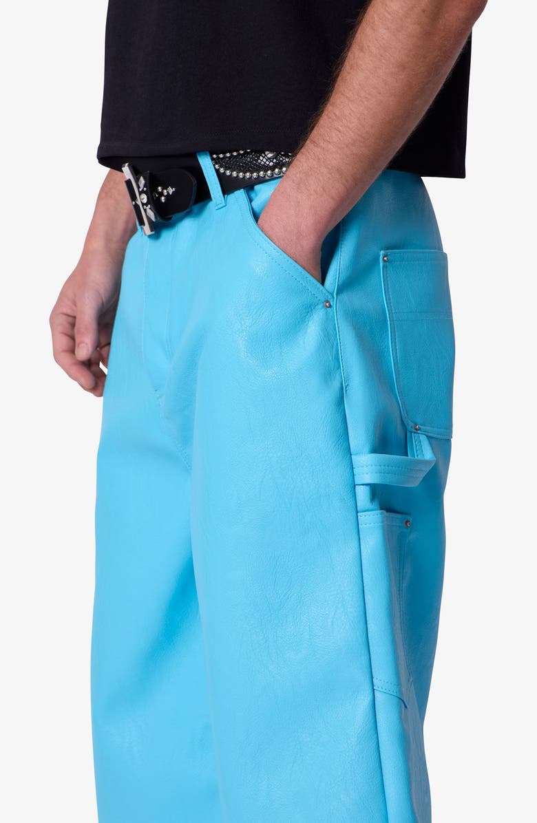 mnml Ultra Baggy Faux Leather Work Shorts, Alternate, color,