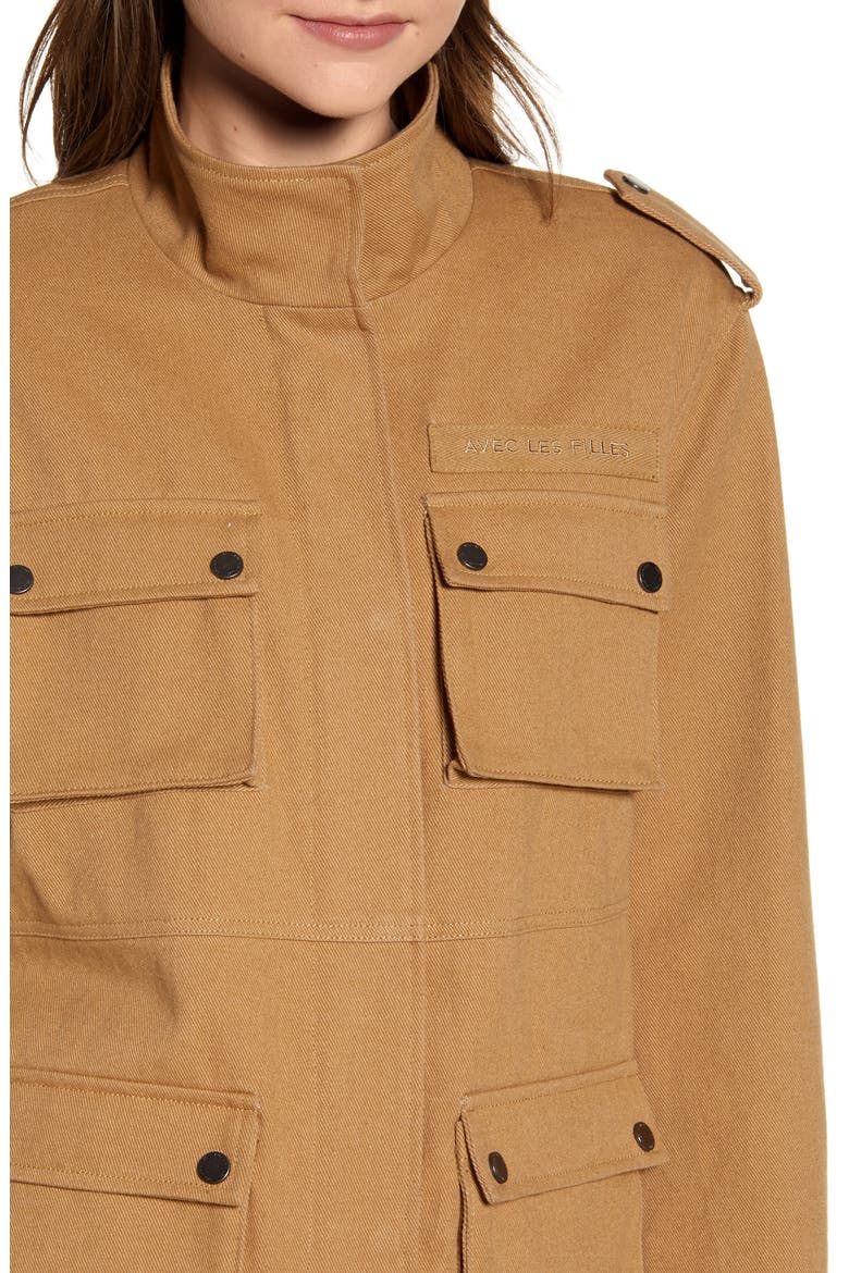 Cotton Twill Cargo Jacket, Alternate, color, TAN
