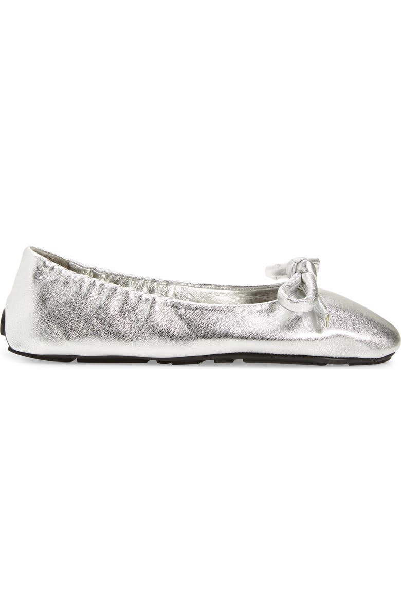 Prada Metallic Ballet Flat, Alternate, color,