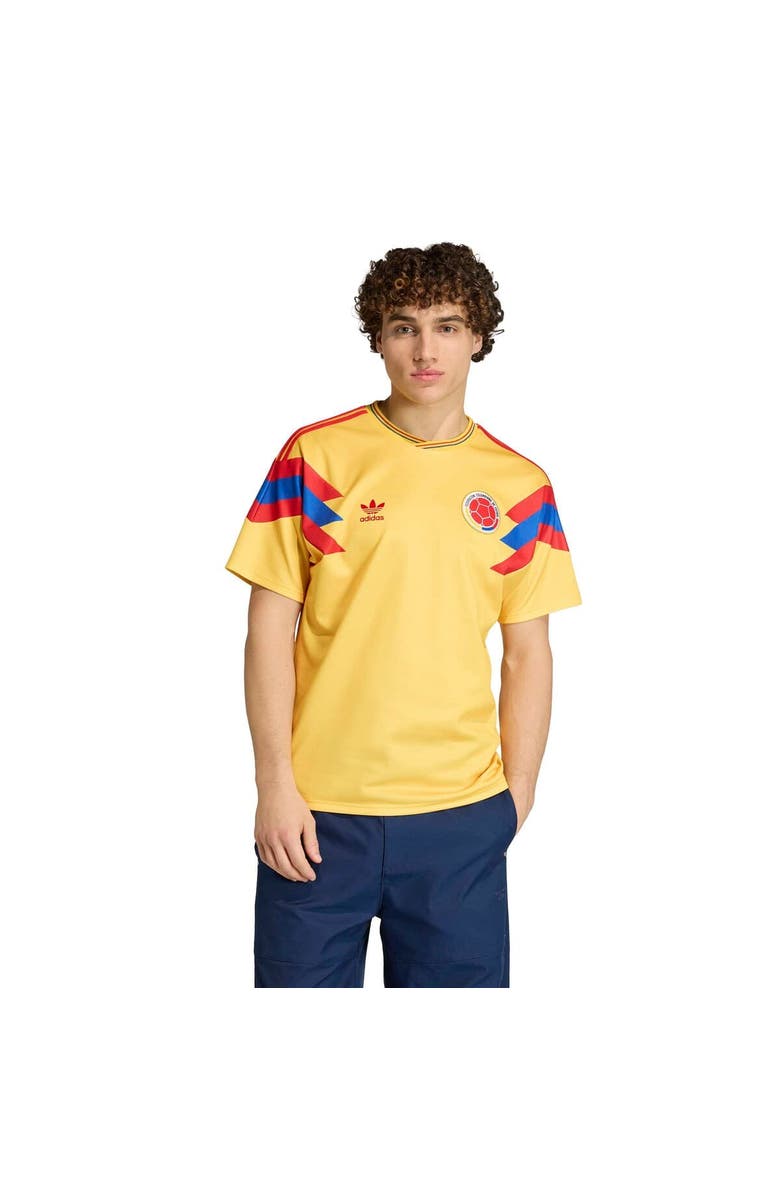 adidas Men's adidas Yellow Colombia National Team 1990 Bringback Home Jersey, Main, color, Yellow