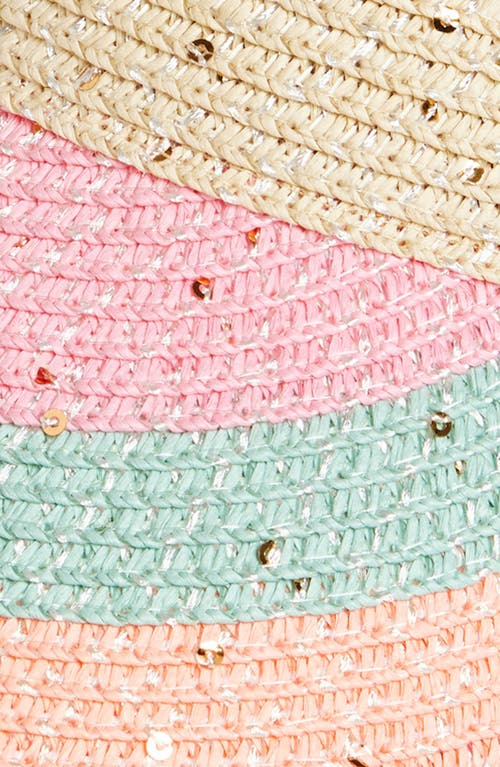 CAPELLI NEW YORK CAPELLI NEW YORK KIDS' SEQUIN STRAW VISOR
