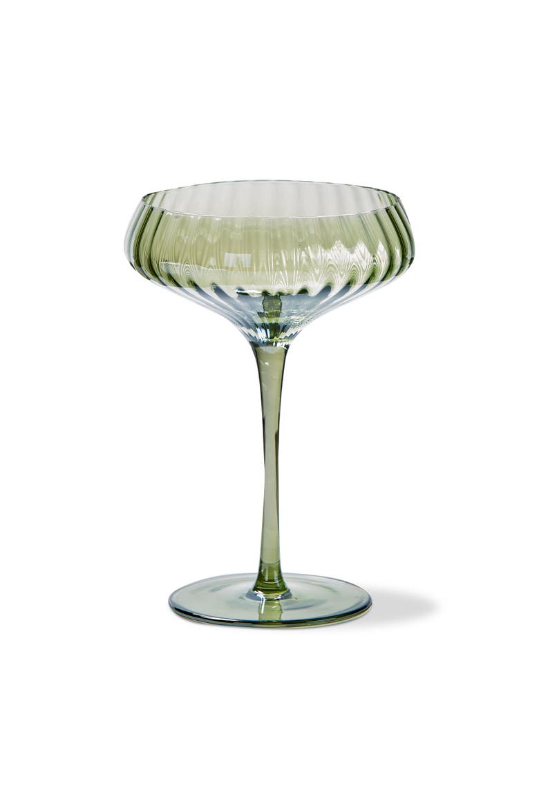 Chelsea Iridescent Optic Coupe Glass Green Glass Everyday,Spring, Main, color, Green