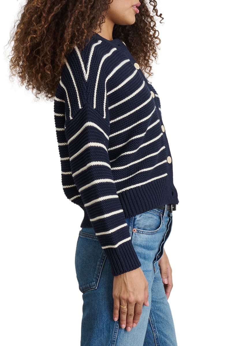 Alex Mill Nico Chunky Stripe Cotton Cardigan, Alternate, color, 