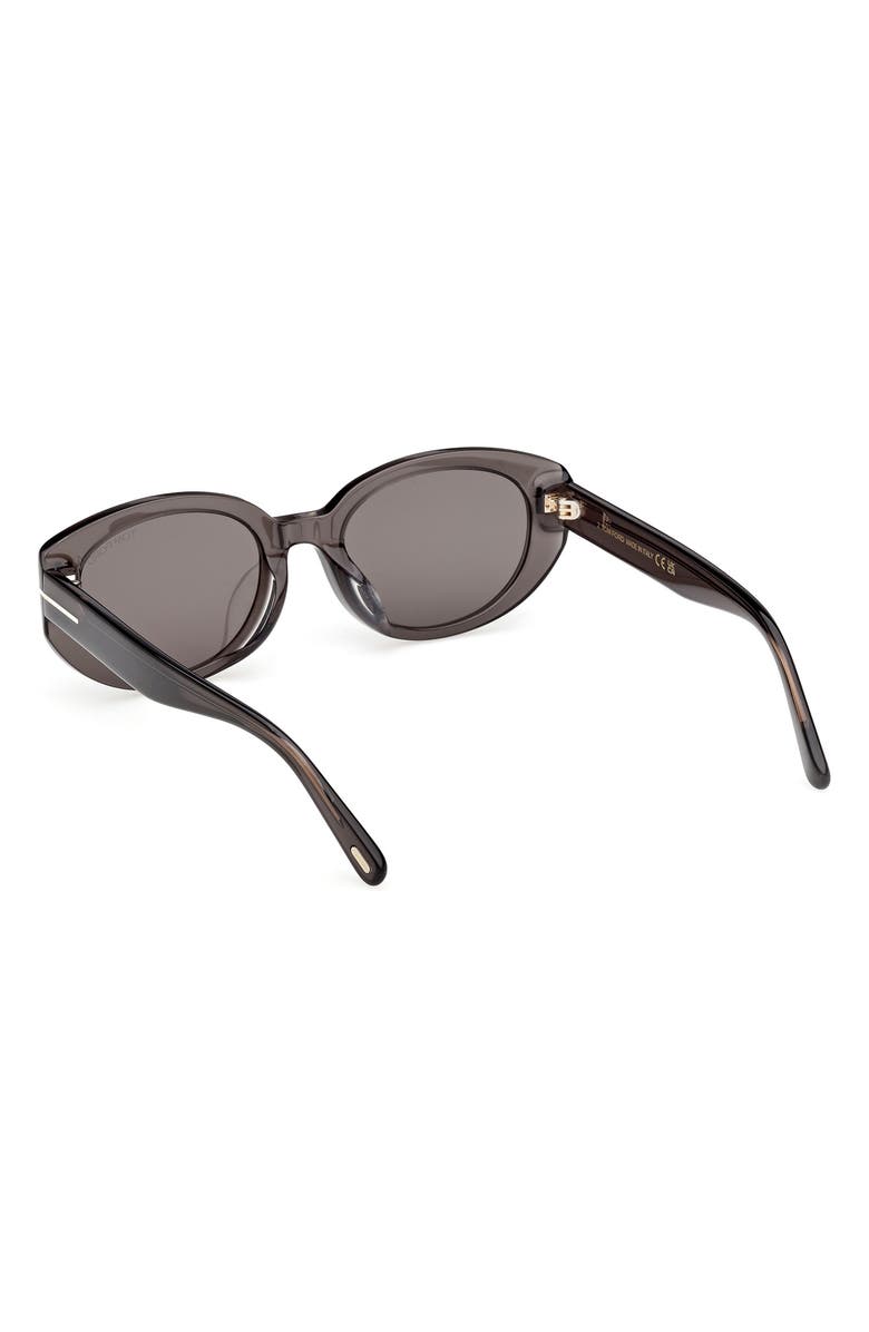 TOM FORD 54mm Oval Sunglasses, Alternate, color, Grey/ Other / Smoke