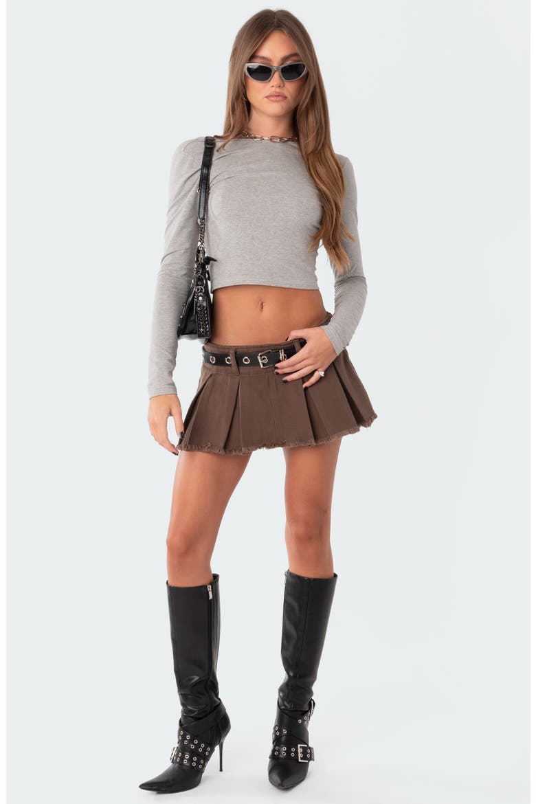 Haven Open Back Crop Top, Alternate, color, GREY