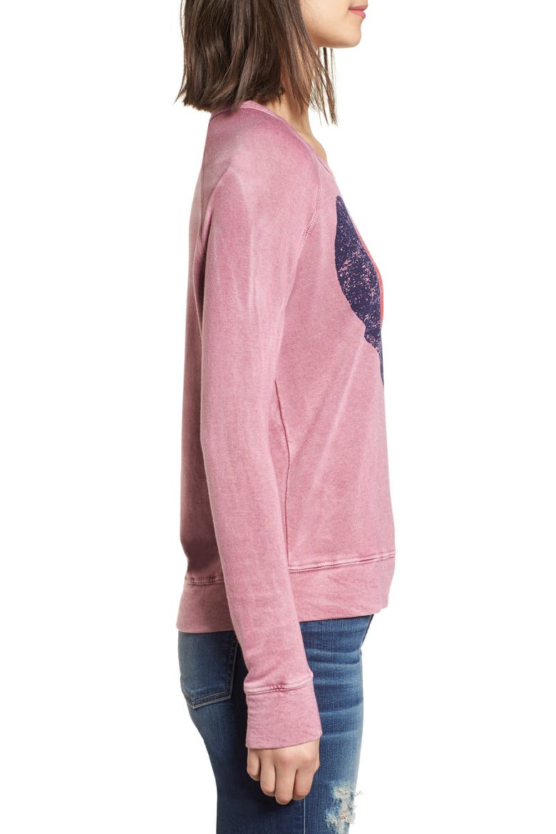 Split Heart Terry Sweatshirt, Alternate, color, VINTAGE WILD BERRY
