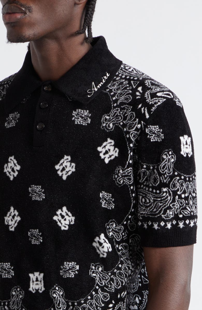 AMIRI Bandana Short Sleeve Polo, Alternate, color, 