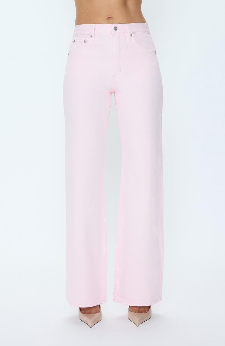 Pistola Larsen High Waist Wide Leg Jeans, Main, color, Blush