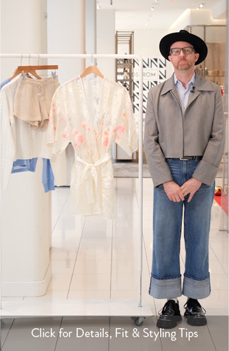 Tamara Embroidered Tie Waist Cover-Up Robe, sales video thumbnail