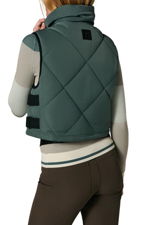 Alp N Rock La Vitesse Ii Crop Water Repellent Insulated Vest In Green