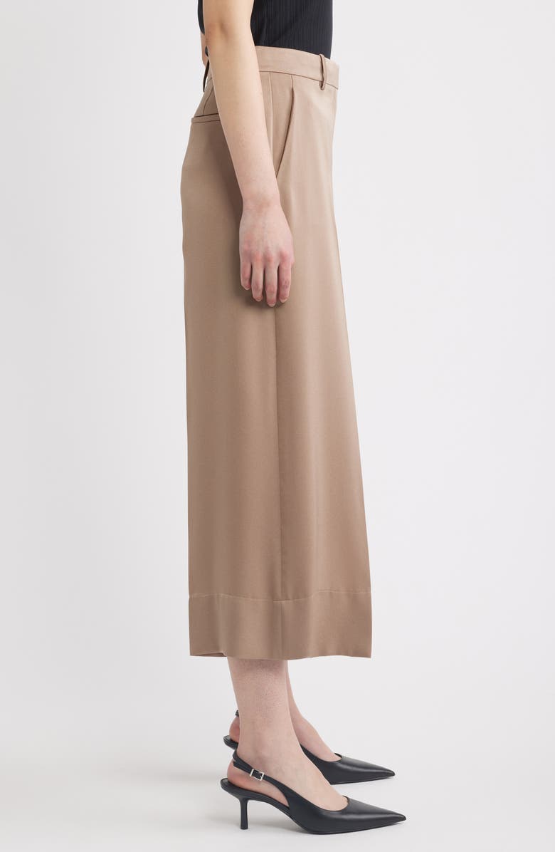 Theory Wide Leg Satin Culottes, Alternate, color, Mocha Taupe - 2Qc