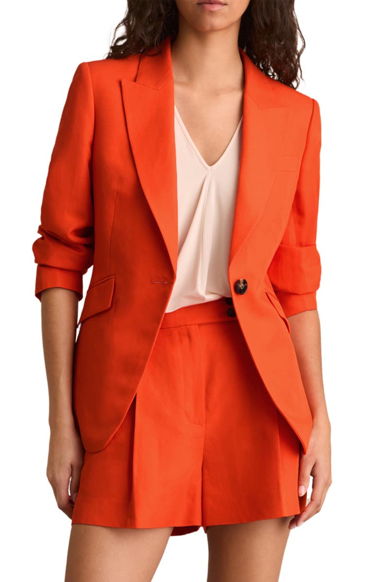 Reiss Raine One-Button Blazer, Main, color, Orange