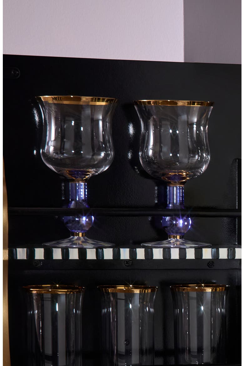 Violet Check Wine Glass, Alternate, color, VIOLET