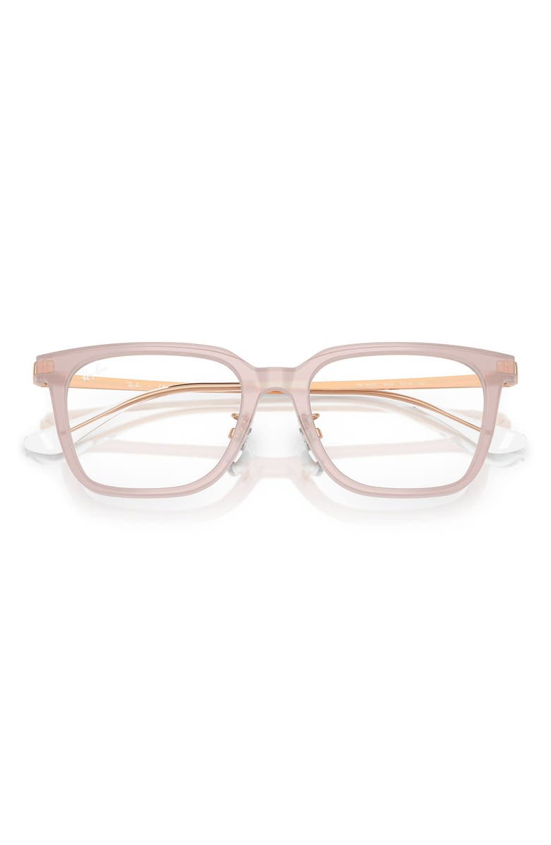 Ray-Ban 52mm Square Optical Glasses, Alternate, color, Light Brown/Beige