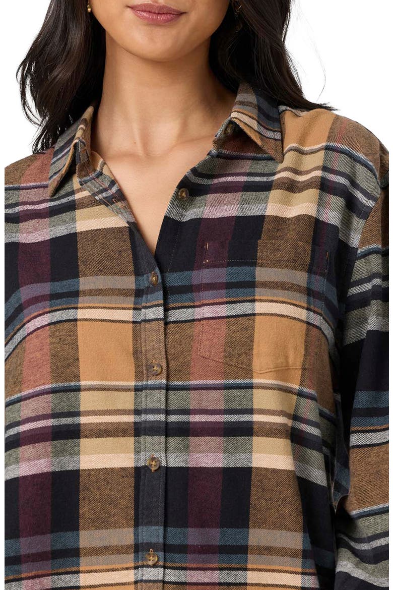Logan Plaid Flannel Shirt, Alternate, color, PHANTOM