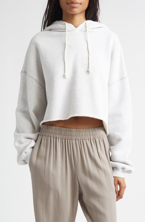 Star Oversize Crop Hoodie