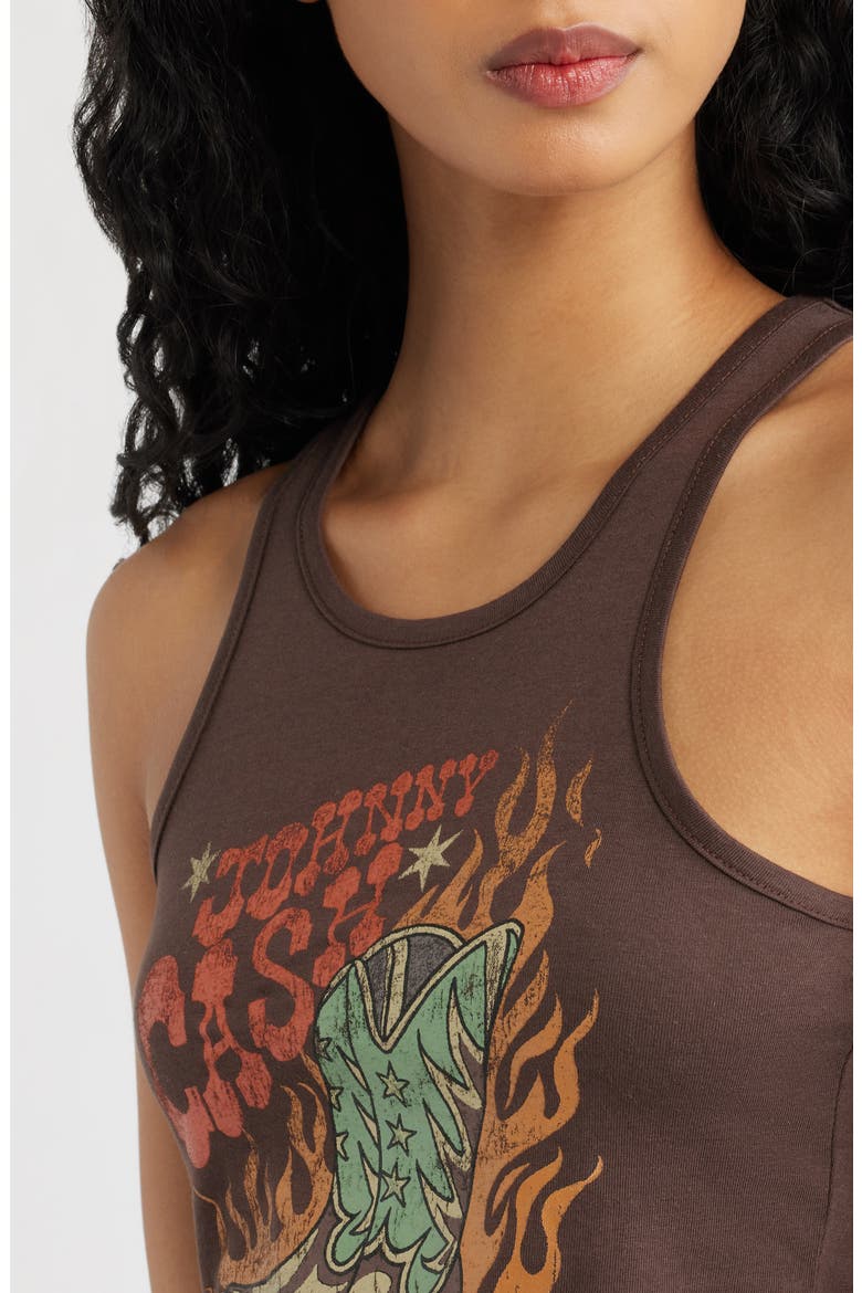 Johnny Cash Graphic Tank, Alternate, color, BROWN