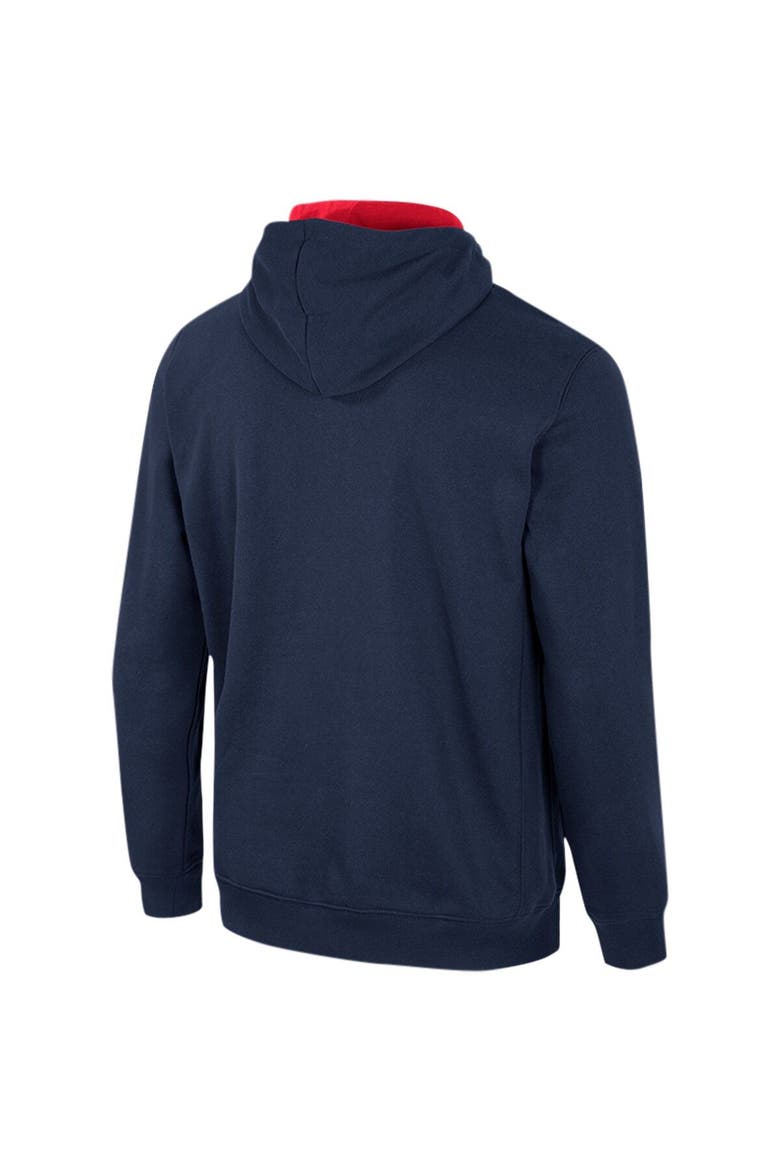 Men's Colosseum Navy Ole Miss Rebels Half-Zip Hoodie, Alternate, color, Navy