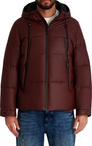 KARL LAGERFELD PARIS Hooded Puffer Jacket