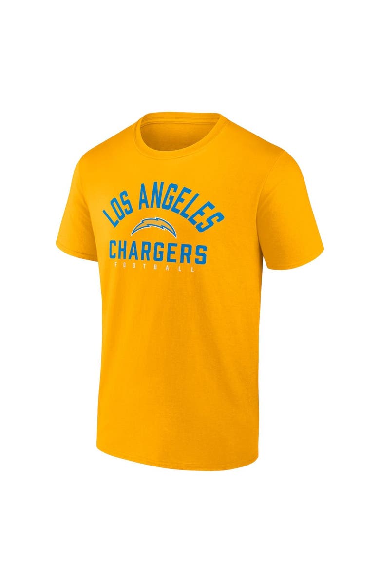 FANATICS Men's Fanatics Branded Powder Blue/Gold Los Angeles Chargers Player Pack T-Shirt Combo Set, Alternate, color,